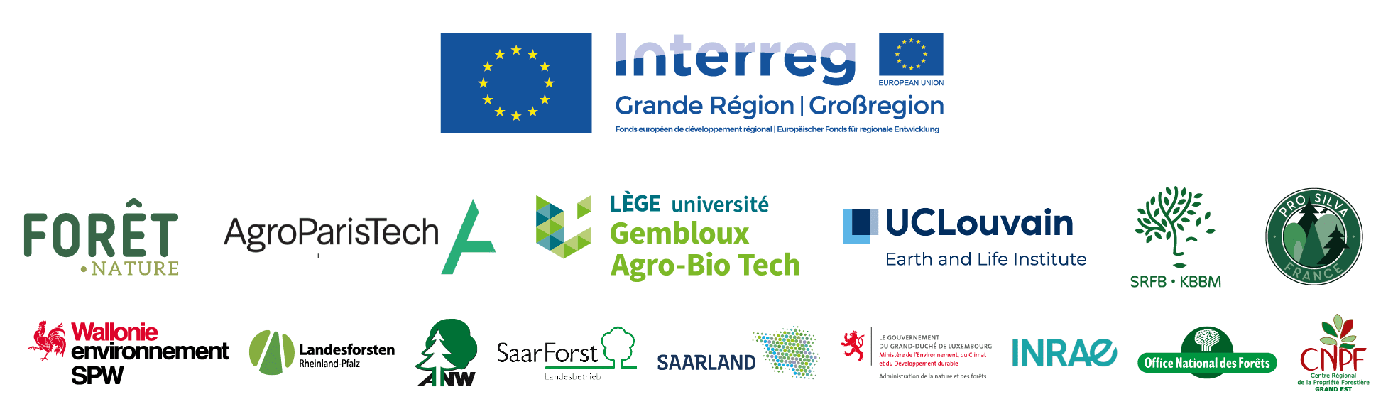 Logos partenaires Interreg